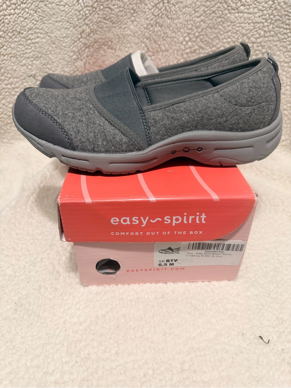 Spirit Slip-On Comfort Flats in Gray